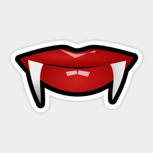 Vampire Lips with Fangs Sticker